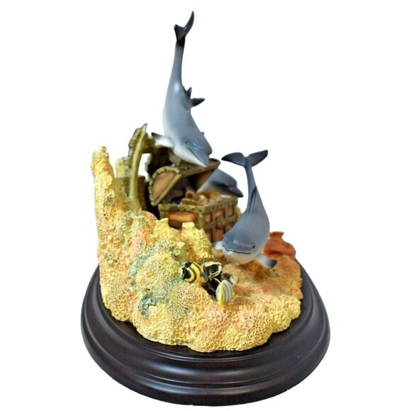 Lenox Treasures of the Deep Dolphin Seabed Large Vintage Figurine 2002 - Picture 9 of 9